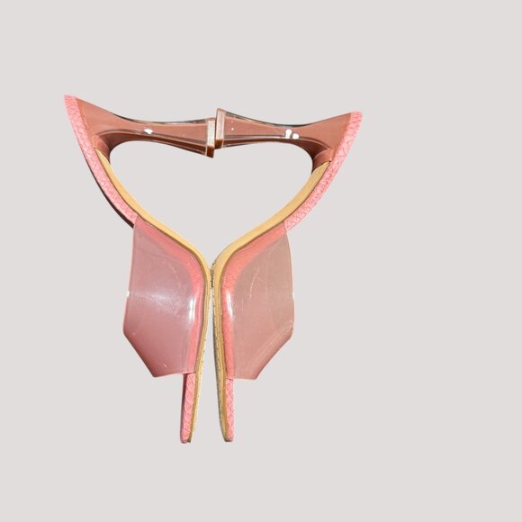 Vince Camuto Women's Rendivi Lucite Dress Sandal Heeled Pink Amethyst SIZE 8 1/2 - Picture 5 of 11